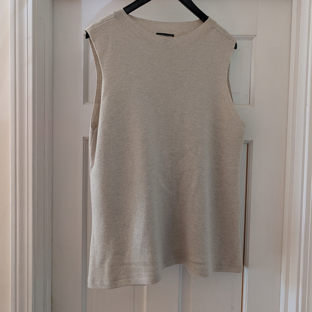 Eileen Fisher Greige Knit Tank